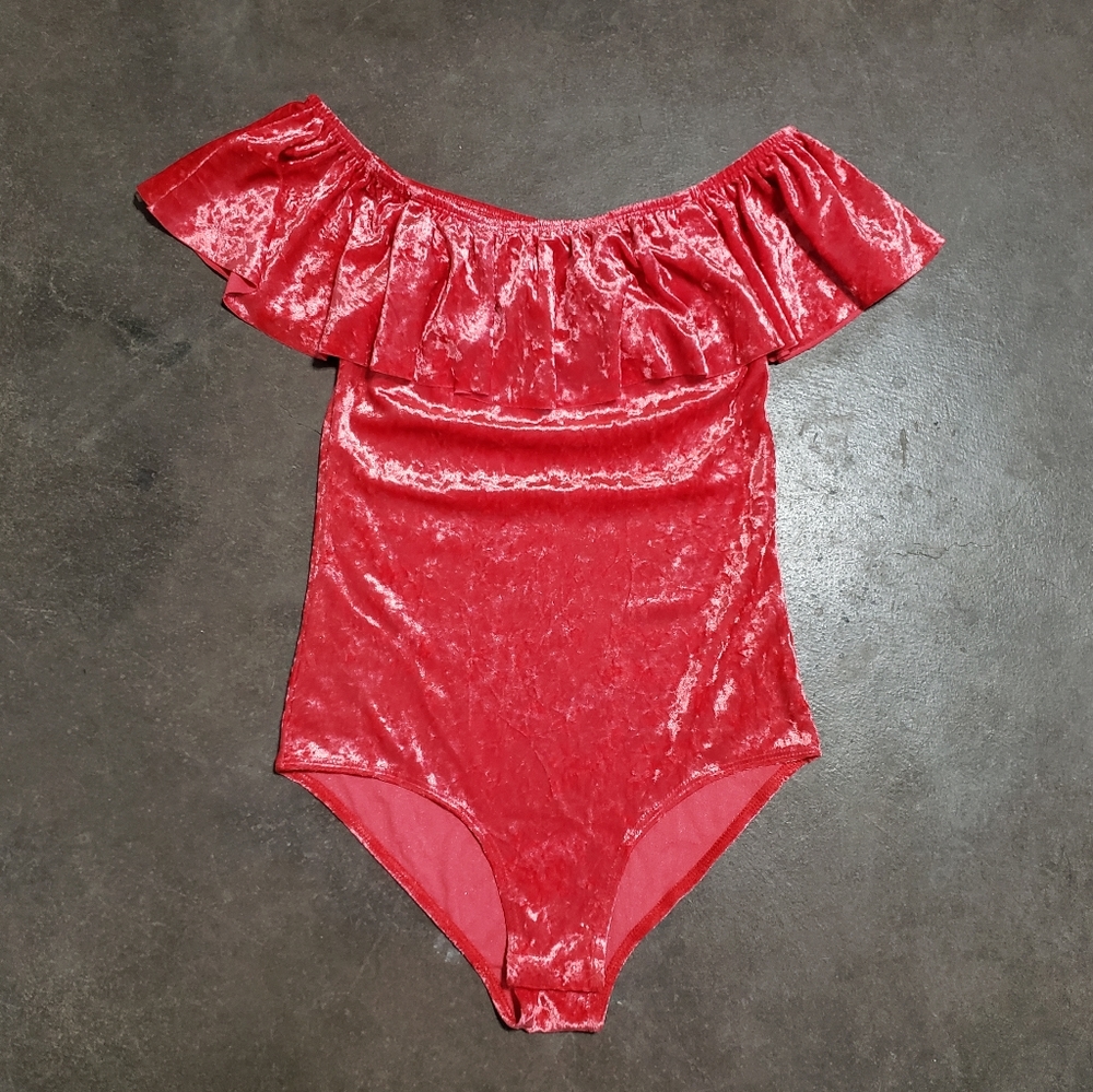 Hot Pink Velvet Lush XHLN Bodysuit